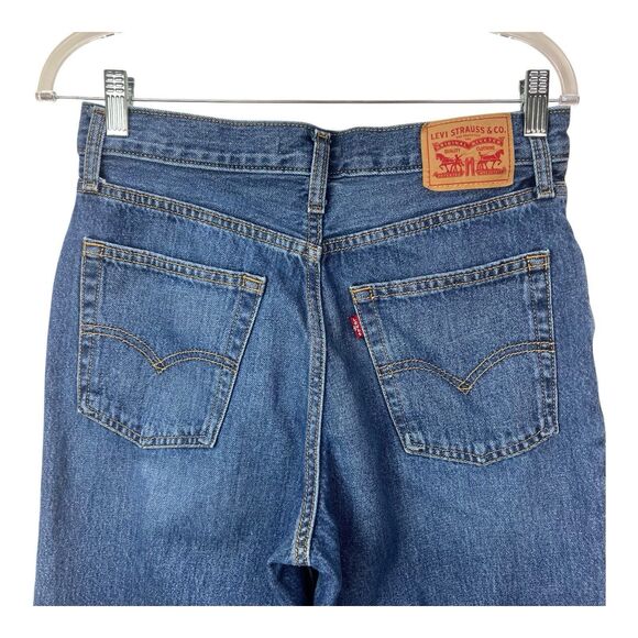 Levi '94 Baggy High Rise Straight Leg Jeans Sz 27 Med Wash Stretch L30 - Picture 5 of 10